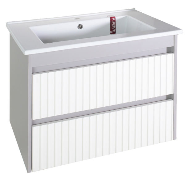 Тумба под раковину ASB-mebel Мирано 85 12272 без раковины, белый/серый